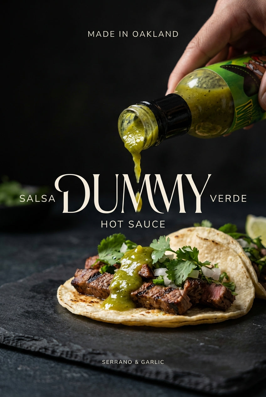 Dummy Hot Salsa Verde, A rich traditional flavor in your kitchen to enjoy with any mexican dish your mouth desires.