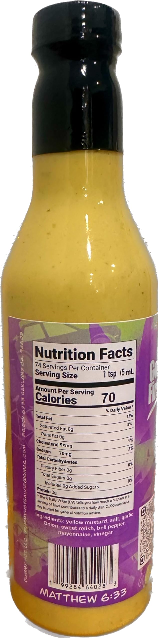 Dummy Hot Hyphy, Oakland made Premium spread Sauce, A Creamy tangy taste in its own unique way