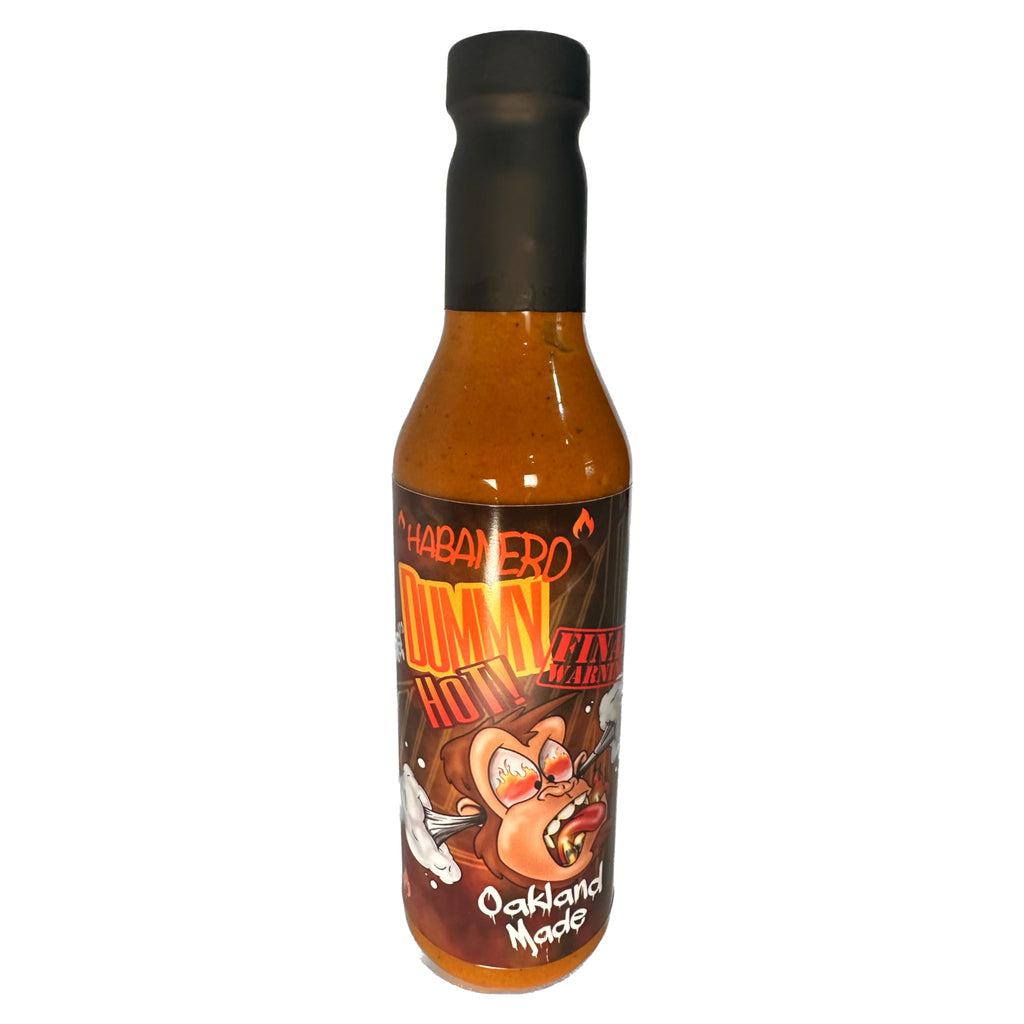 Dummy hot, spicy habanero hot sauce - vegan, perfect for tacos, wings and much more!