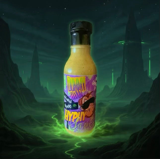 Dummy Hot Hyphy, Oakland made Premium spread Sauce, A Creamy tangy taste in its own unique way
