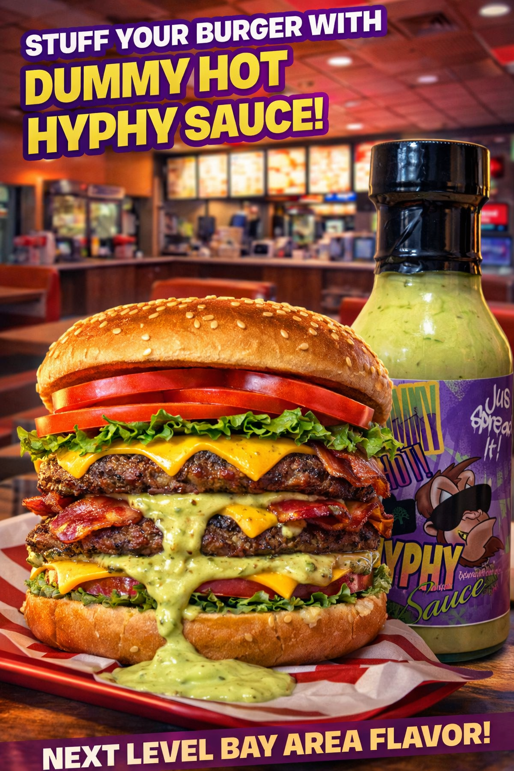 Dummy Hot Hyphy, Oakland made Premium spread Sauce, A Creamy tangy taste in its own unique way