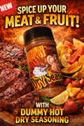 Dummy Hot Habanero Dry Seasoning, Spicy Seasoning Blend for Meats and Fruit 5oz